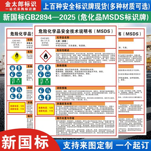 安全技术说明书危险化学品周知卡