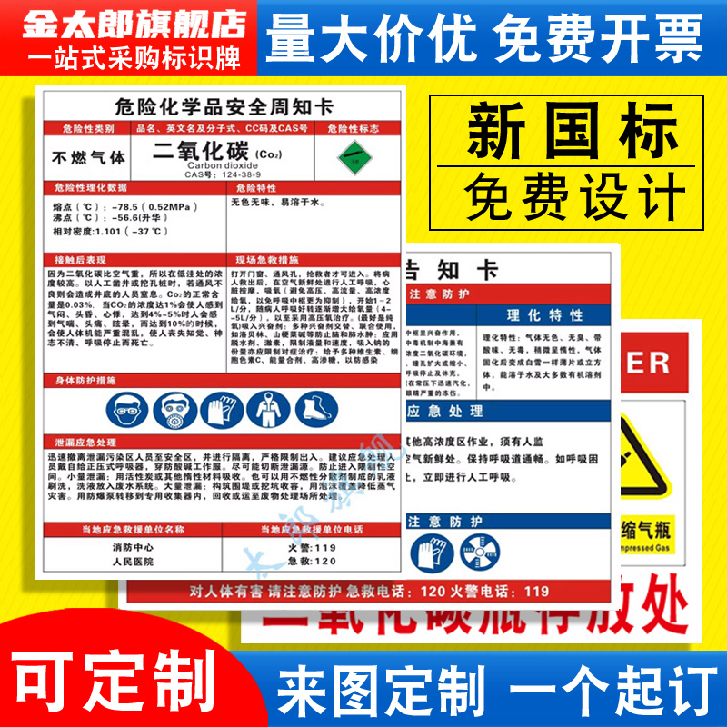 二氧化碳危险化学品安全周知卡