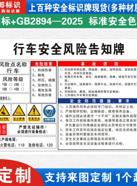 行车预防措施建筑定制安全风险点