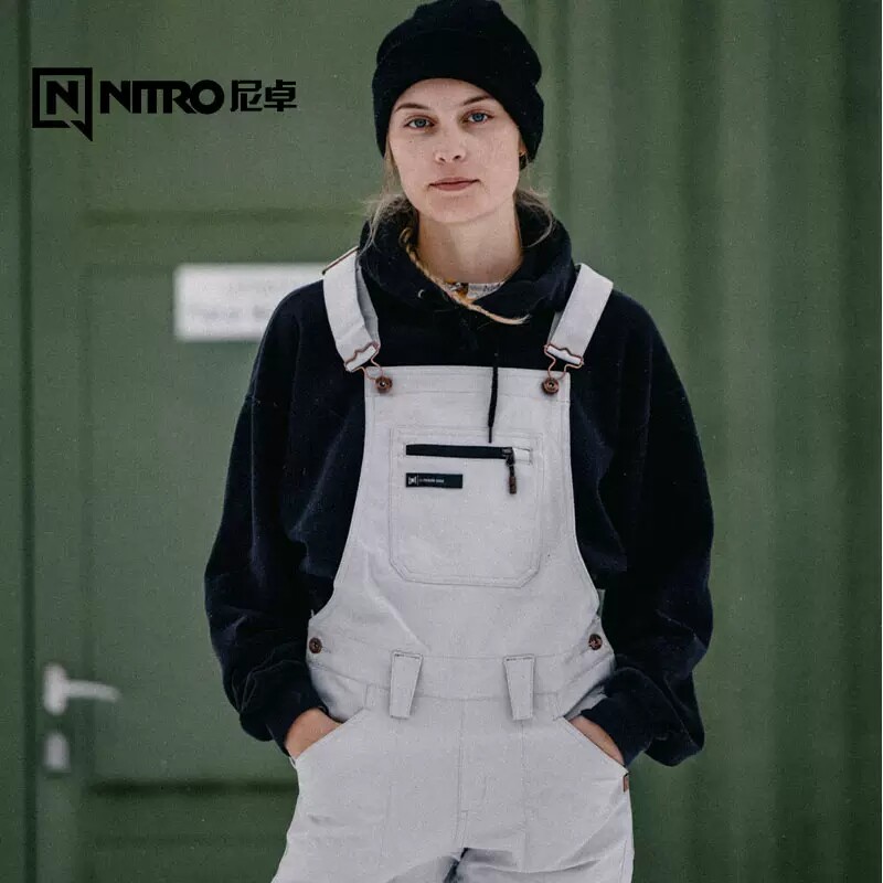 冷山折扣店 尼卓NITRO单板背带裤女L1 LORETTA防水修身显瘦滑雪裤