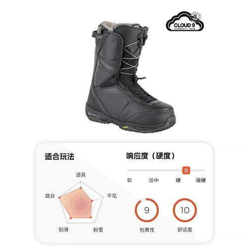 冷山雪具NITRO TEAM雪鞋尼卓滑雪鞋全能滑行单板鞋滑雪靴男2425款