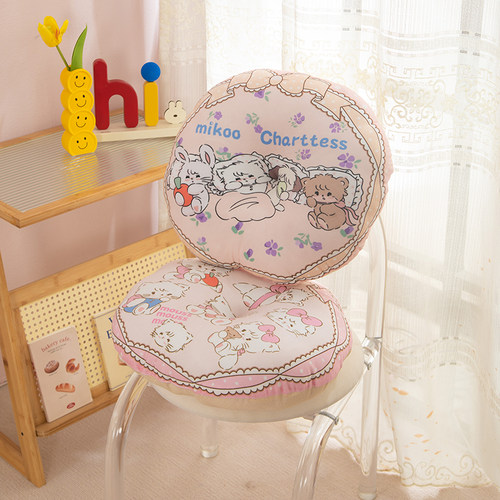 居家可爱圆形坐垫办公室椅垫子