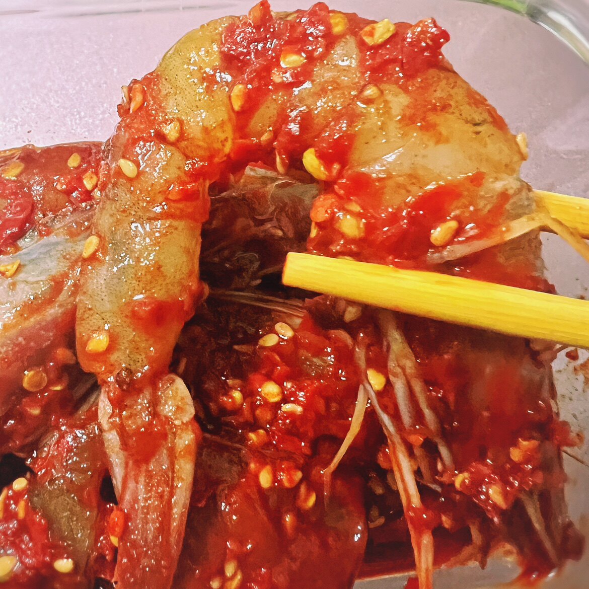 韩式酱辣虾生呛大对虾腌制生鲜香甜辣延边延吉朝鲜族口味即食300g