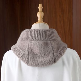 秋冬季羊绒针织保暖毛线帽子女巴拉克拉法帽护耳羊毛围巾一体帽子