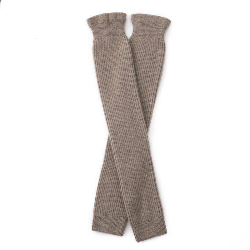 秋冬100%纯羊绒护膝护腿老寒腿保暖膝盖关节腿套针织长筒过膝袜子