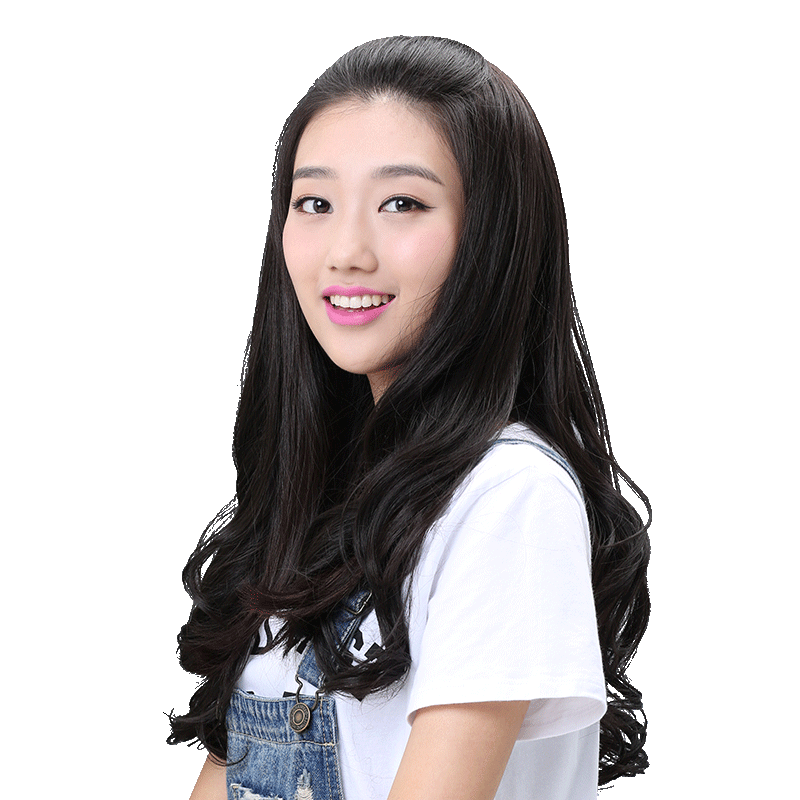 娇滴滴女半头套梨花头假发套