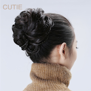 Jiao drip wig hair ring hand-woven twist braid cute rubber band ball hair package flower bud head jewelry