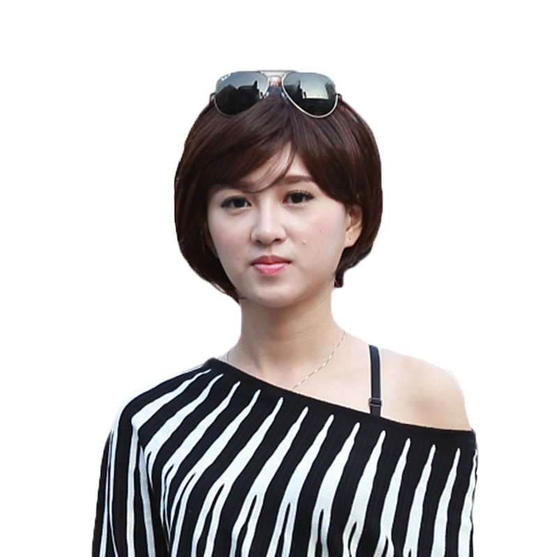 娇滴滴短直发斜刘海修脸bobo头