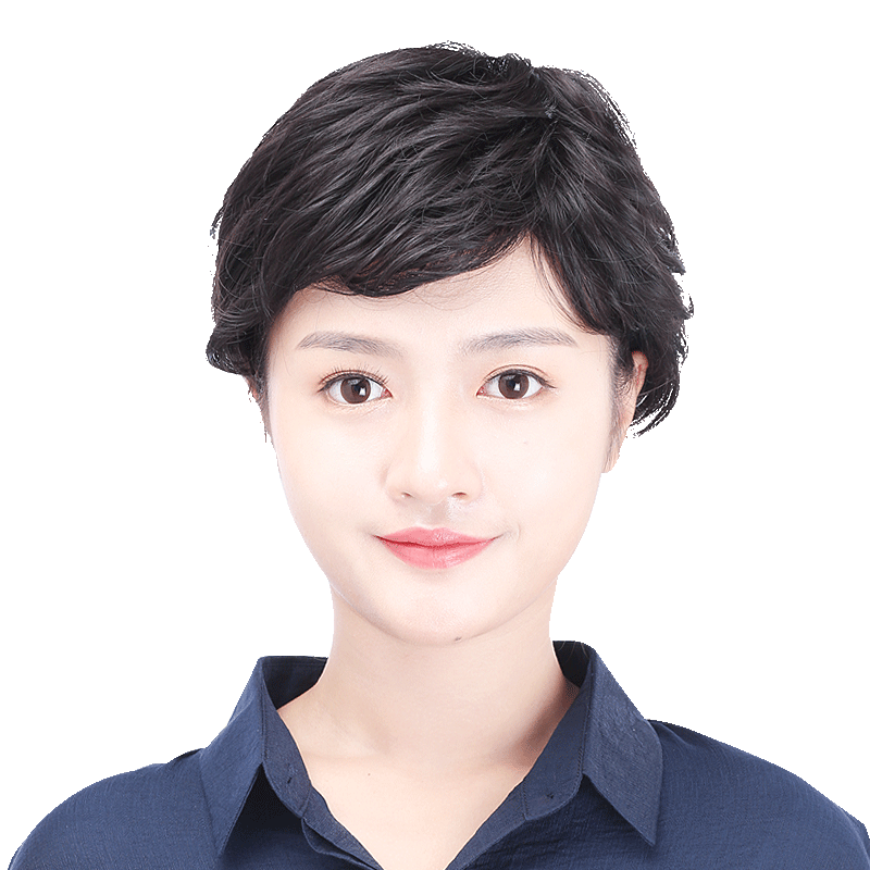 娇滴滴蓬松短款中老年手织假发套