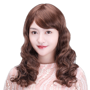 娇滴滴假发甜美长卷发女 大波浪梨花头 手织顶心高仿真整顶假发套
