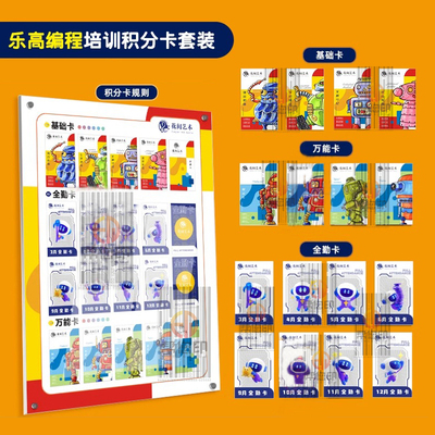 机器人编程学员奖励积分卡定制
