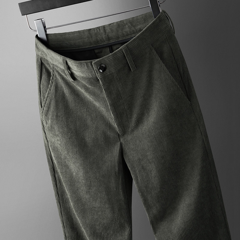 粗纹灯芯绒男裤秋季男士休闲裤中年商务裤子直筒弹力条绒裤男秋冬,男装,休闲裤,淘宝优惠券,粉丝福利购,淘宝优惠卷