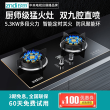 珍的燃气灶家用液化天然气嵌入式台式煤气双灶厨房炉具定时