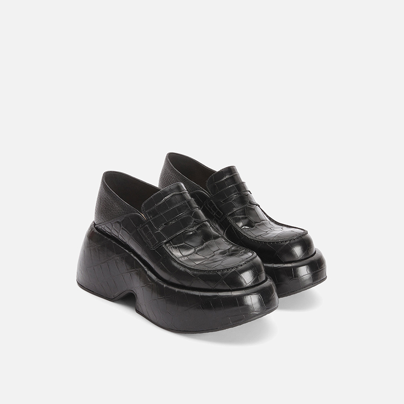 牧玛尼乐福鞋法式复古厚底鞋