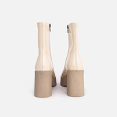 厚底马丁靴女高跟2025新款 复古靴子防水台瘦瘦靴增高粗跟短靴 法式