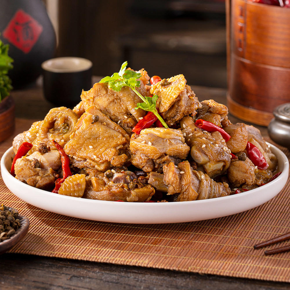周家口正宗椒麻鸡河南特产麻辣手撕烧鸡豉油鸡熟食真空即食方便礼