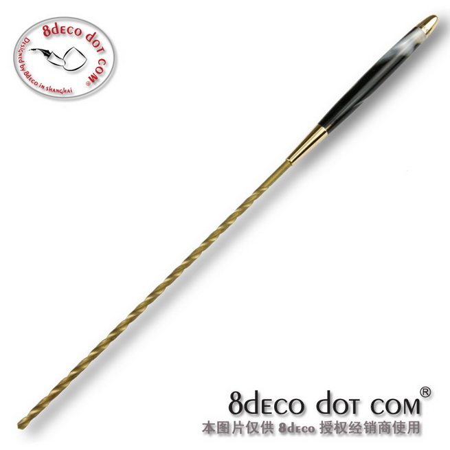 包邮8deco烟道清洁扩孔烟斗通针(1支)镀钛金属 亚克力手柄
