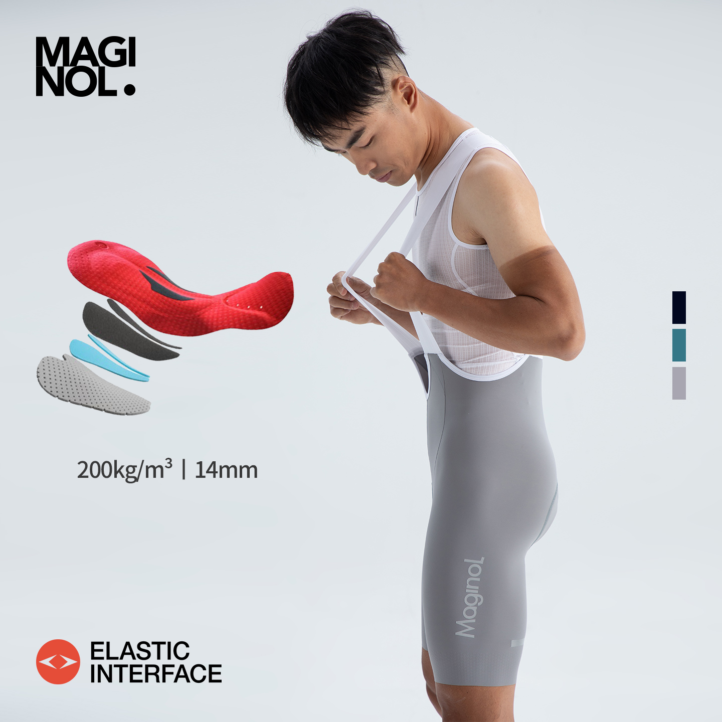 MAGINOL骑行裤背带裤双箭头坐垫