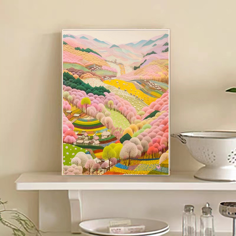 十字绣2025新款线绣油画风景刺绣客厅卧室餐厅小件手工简单自己绣