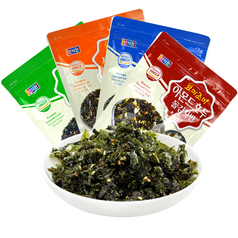 4袋韩国进口鲜之园炒海苔芝麻海苔拌饭料海苔碎寿司饭团料50g紫菜
