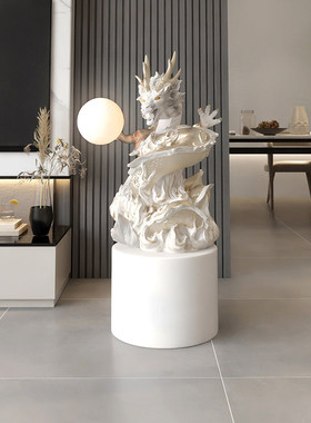 大型生肖龙客厅落地灯装饰品家居配件办公室无障碍豪华装饰品开幕