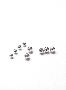 纯银螺丝拧扣耳球散珠，钛钢，不通用（单拍这款不包邮）