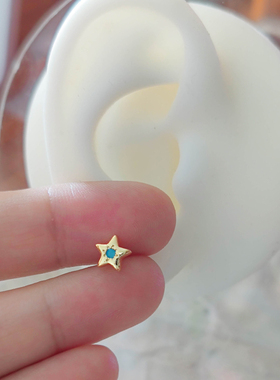 时尚精致星星耳骨钉气质钛钢耳饰小众设计高级感耳钉独特2025新款
