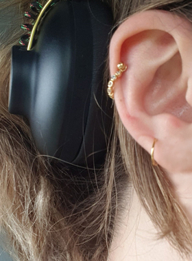U型螺丝钛钢耳钉耳骨环有耳洞耳圈高级感耳环女ins风皓石耳饰超闪
