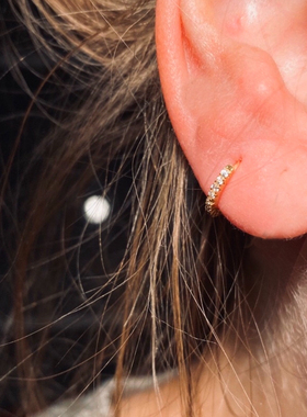 6mm带钻耳骨圈s925纯银耳骨钉女小耳环2020年新款潮韩国气质网红