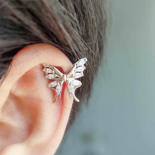 时尚潮流钛合金耳饰蝴蝶耳钉