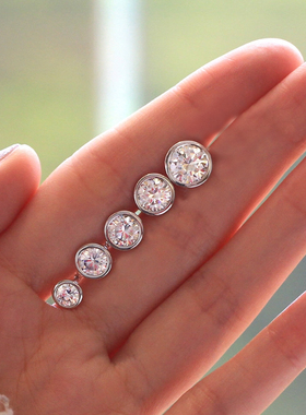 爆闪百搭纯银小耳钉钻石耳骨钉高级感耳饰女辣妹耳环2022年新款潮