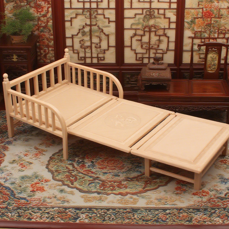 1:6娃屋兵人适配沙发床可以变换形态模型摆件折叠床椅仿真木色