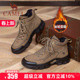 加绒保暖工装 Camel 新款 25冬季 靴男增高厚底耐磨高帮短靴 骆驼男鞋