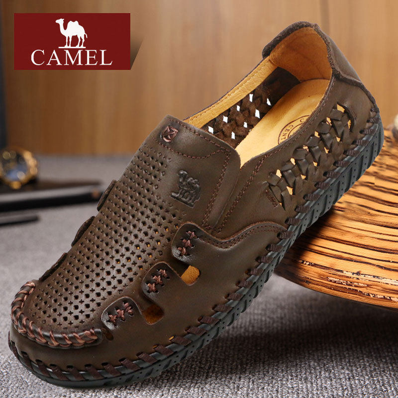 Camel/ Camel men's shoes Baotou soft sole cowhide non-slip Beach shoes Mesh ventilation leisure time shoesin the Men's Shoes, Sandals, Crocs category - from Buy2taobao.com to provide professional Taobao agent buy service