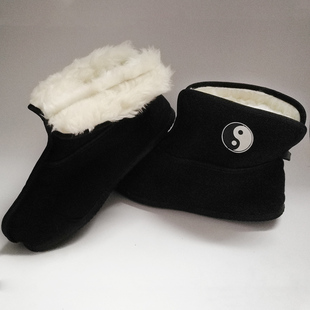 武当道士棉靴冬季保暖加绒太极拳鞋男女款武术练功鞋晨练云勾棉鞋