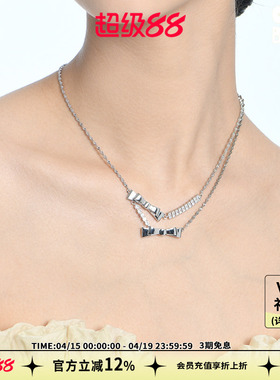 Looops蝴蝶结光面choker