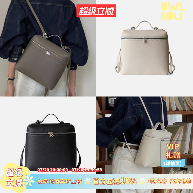 【新品8折】heyfun双肩包真皮黑色女百搭大容量通勤背包