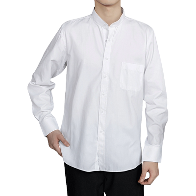 立领长袖潮流休闲外套制服衬衫男