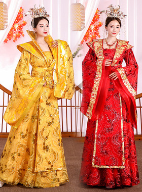 唐朝贵妃公主古装汉服女成人新款红色宫廷古代皇后娘娘服装杨贵妃