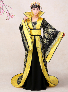 唐装女装中国风年轻款贵妃服装唐制汉服古装皇后服装大红色演出服