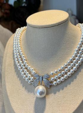 法式轻奢中古vintage贝珠琉璃