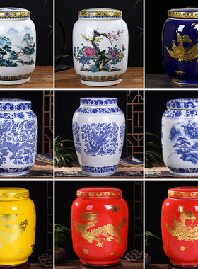 捡骨坛双盖陶瓷骨灰坛骨灰罐 殡葬迁坟捡骨罐大中小号骨灰盒 寿盒