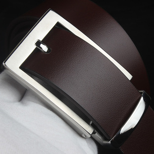 皮带男真皮加厚304不锈钢针扣腰带头层牛皮防过敏商务正装 穿搭款