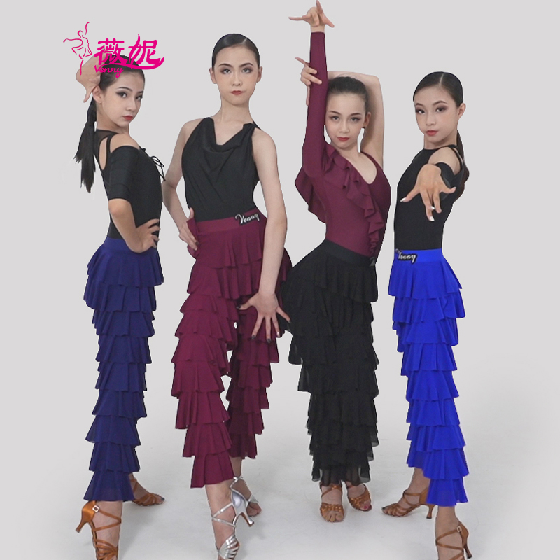 薇妮拉丁舞裤女新款国标舞练功服