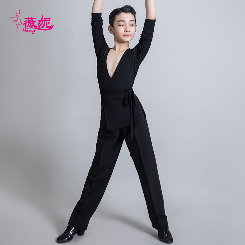 venny薇妮拉丁舞服深v男时尚修身