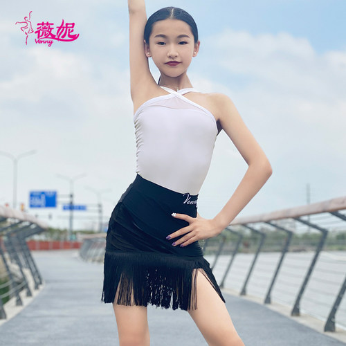 venny薇妮新款网纱拼接拉丁舞