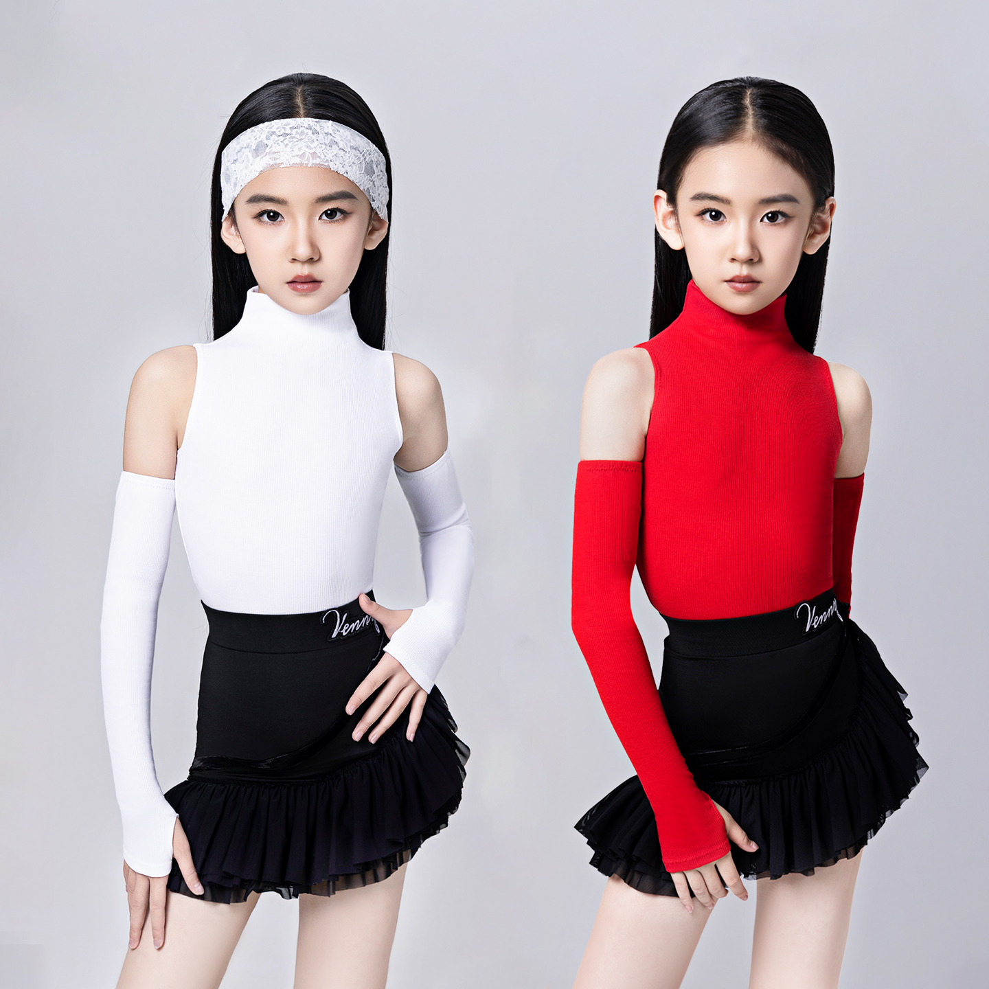 薇妮舞美拉丁舞新款女儿童练功服