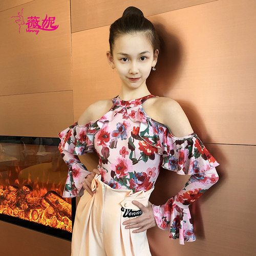 薇妮拉丁摩登舞蹈上衣女