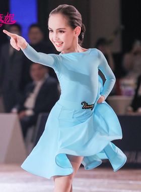 薇妮拉丁舞服女儿童进口专业比赛演出服女童黑池新款少儿规定服
