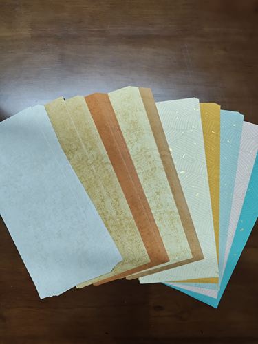 100张蜡染半生熟仿古一笔笺10×23CM半生熟小楷隶书法创作彩色金